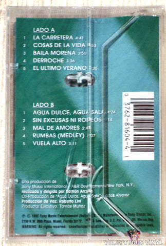 Julio Iglesias ‎– La Carretera cassette tape back cover