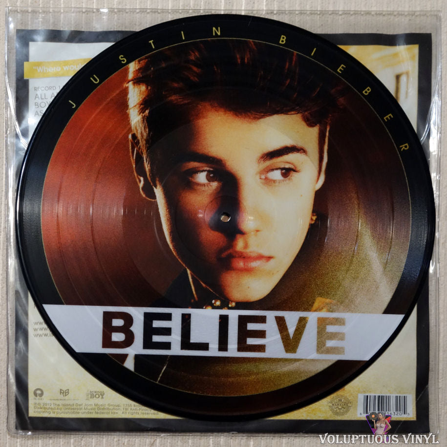 Justin Bieber ‎– Believe vinyl record picture disc