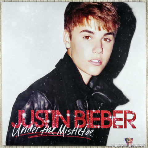 Justin Bieber ‎– Under The Mistletoe vinyl record front cover