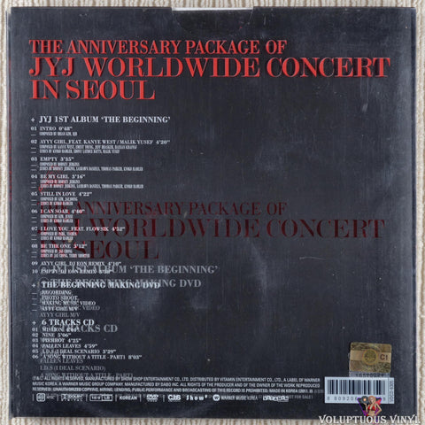 JYJ ‎– The Anniversary Package Of JYJ Worldwide Concert In Seoul CD back cover