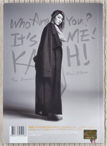 Kahi ‎– Who Are You? It's Me! CD back cover