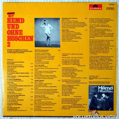 Kamerad Schnürschuh Und Die Zackigen Knobelbecher ‎– O̶h̶n̶e̶ Mit Hemd Und Ohne Höschen 2 vinyl record back cover
