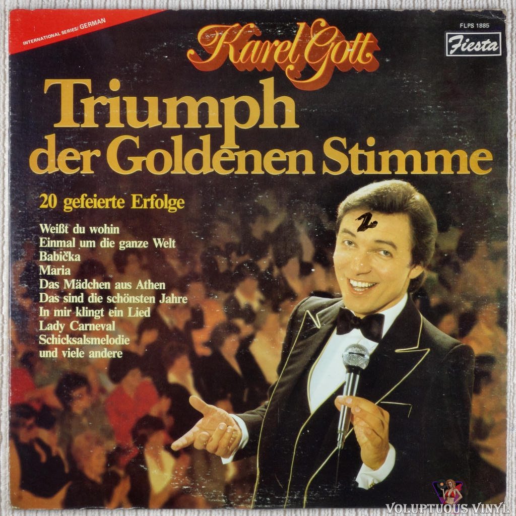 Karel Gott ‎– Triumph Der Goldenen Stimme vinyl record front cover