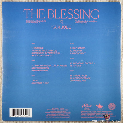 Kari Jobe – The Blessing vinyl record back cover