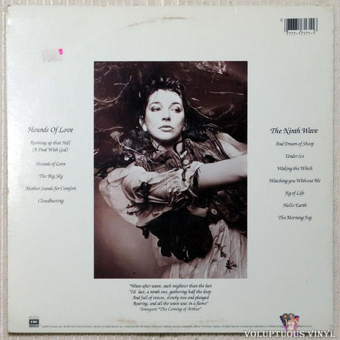 Kate Bush ‎– Hounds Of Love vinyl record back cover