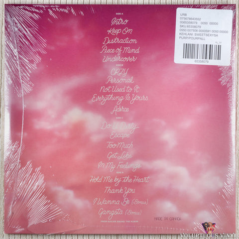 Kehlani – SweetSexySavage vinyl record back cover
