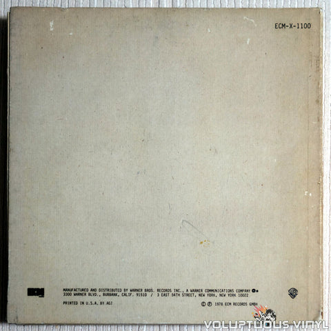 Keith Jarrett ‎– Sun Bear Concerts - Vinyl Record - Back Cover