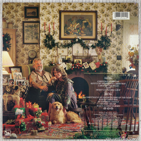Kenny Rogers – Christmas vinyl record back cover