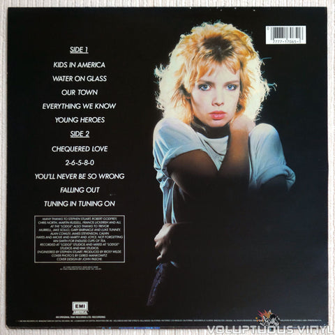 Kim Wilde ‎– Kim Wilde - Vinyl Record - Back  Cover