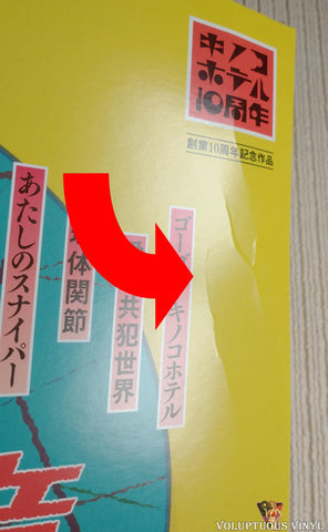 Kinoco Hotel [キノコホテル] ‎– Playgirl Daimakai [プレイガール大魔境] vinyl record back cover top right corner