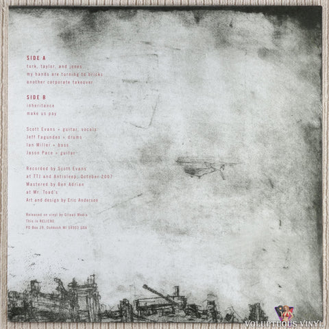Kowloon Walled City ‎– Turk Street vinyl record back cover