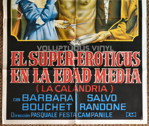 La calandria 1972 Argentinean 1-Sheet Barbara Bouchet Movie Poster Bottom Half