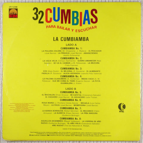 La Cumbiamba ‎– 32 Cumbias Para Bailar y Escuchar vinyl record back cover