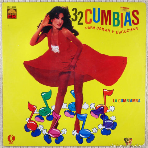 La Cumbiamba ‎– 32 Cumbias Para Bailar y Escuchar vinyl record front cover