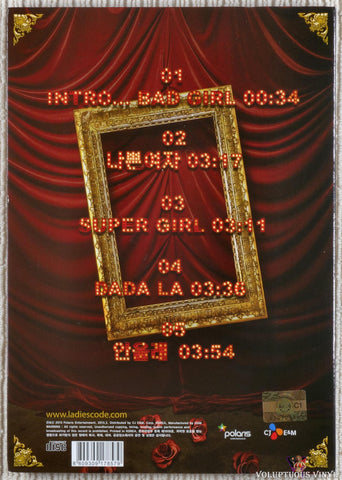 Ladies' Code ‎– Code#01 Bad Girl CD back cover