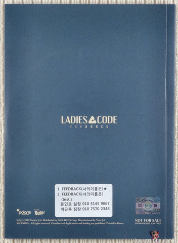 Ladies' Code ‎– Feedback CD back cover