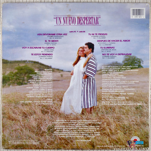 Lalo Rodriguez ‎– Un Nuevo Despertar vinyl record back cover