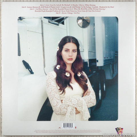 Lana Del Rey – Lust For Life vinyl record back cover
