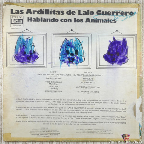 Las Ardillitas De Lalo Guerrero – Hablando Con Los Animales vinyl record back cover