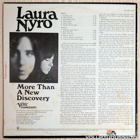 Laura Nyro ‎– More Than A New Discovery - Vinyl Record - Back Cover