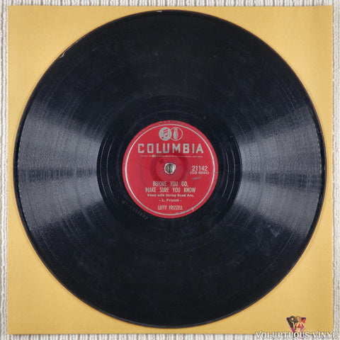 Lefty Frizzell – Before You Go, Make Sure You Know / Two Friends Of Mine (1953) 10" Shellac