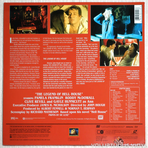 The Legend of Hell House - Laserdisc - Back Cover