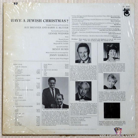 Lennie Weinrib ‎– Have A Jewish Christmas...? vinyl record back cover