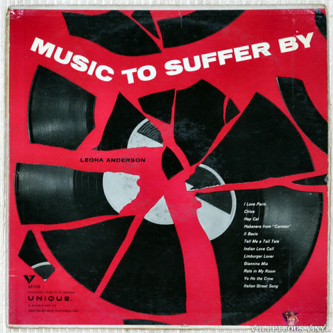 Leona Anderson ‎– Music To Suffer By vinyl record front cover