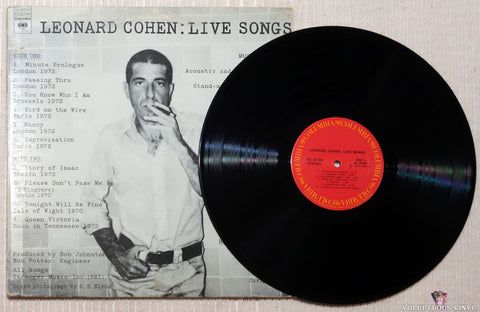 Leonard Cohen ‎– Live Songs vinyl record