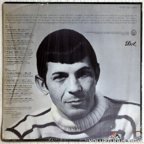 Leonard Nimoy ‎– The Two Sides Of Leonard Nimoy - Vinyl Record - Back Cover
