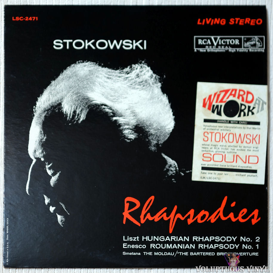 Leopold Stokowski Conducting The RCA Victor Symphony ‎– Rhapsodies vinyl record front cover