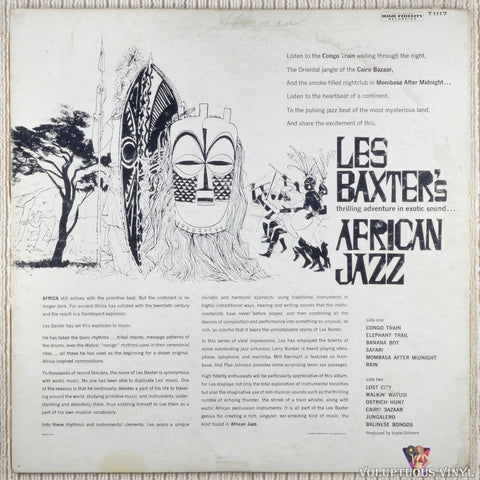 Les Baxter – African Jazz vinyl record back cover