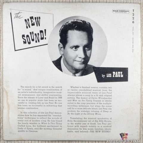 Les Paul – The New Sound vinyl record back cover