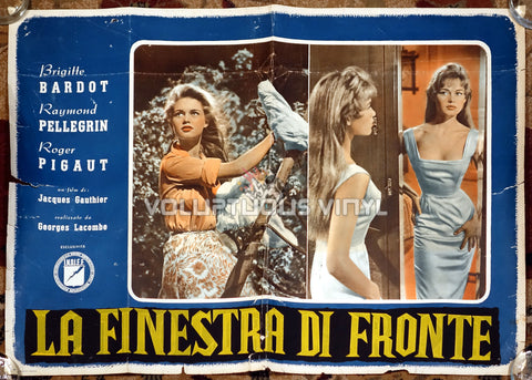 The Light Across The Street [La finestra di fronte] (1957) - Italian Fotobusta - Sexy Brigitte Bardot Poster