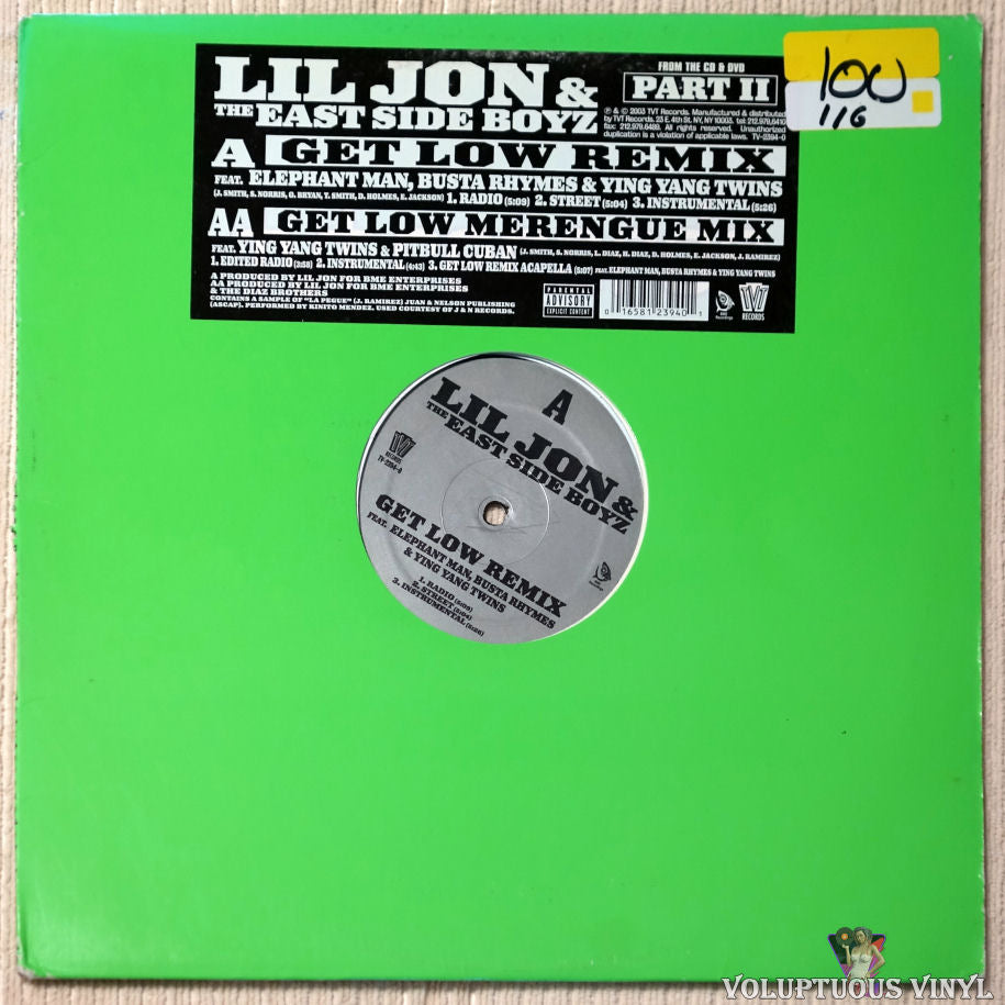 Lil Jon & The East Side Boyz ‎– Get Low (Remix) (2003) Vinyl, 12