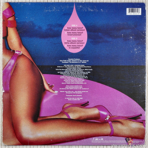 Lil' Kim Featuring Sisqo – How Many Licks? vinyl record back cover