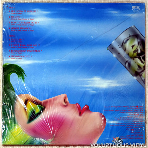 Lime ‎– Sensual Sensation vinyl record back cover
