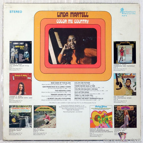 Linda Martell ‎– Color Me Country vinyl record back cover