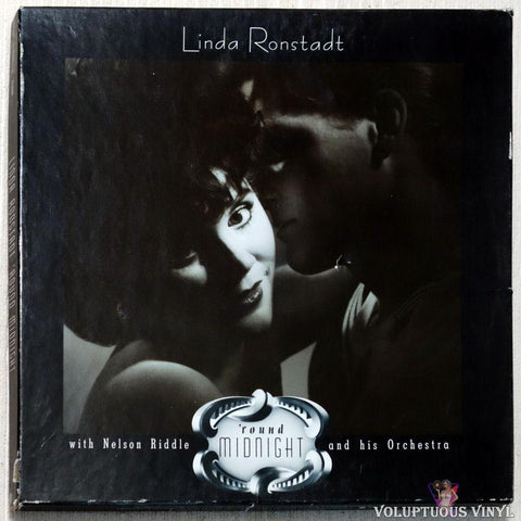 Linda Ronstadt With Nelson Riddle And His Orchestra ‎– 'Round Midnight vinyl record front cover