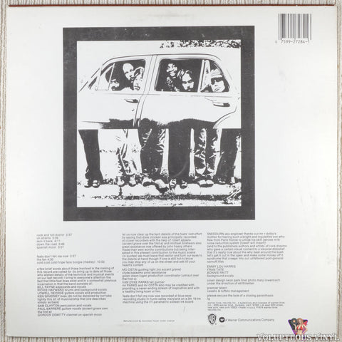 Little Feat – Feats Don't Fail Me Now vinyl record back cover