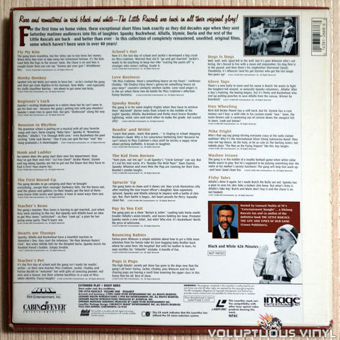 Little Rascals Volume 1 - LaserDisc - Back Cover