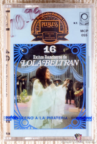 Lola Beltrán ‎– 16 Exitos Rancheros De Lola Beltran cassette tape front cover
