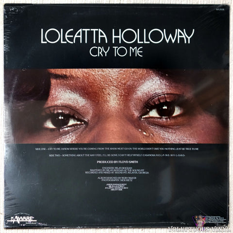 Loleatta Holloway ‎– Cry To Me vinyl record back cover