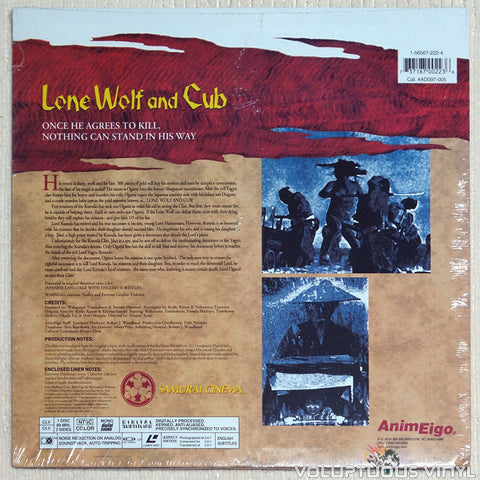 Lone Wolf & Cub 5: Baby Cart in Land of Demons - Laserdisc - Back Cover