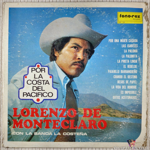 Lorenzo De Monteclaro Con La Banda La Costeña ‎– Por La Costa Del Pacifico vinyl record front cover