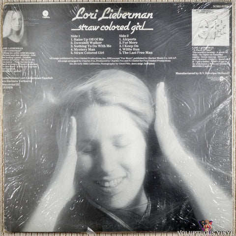 Lori Lieberman ‎– Straw Colored Girl vinyl record back cover