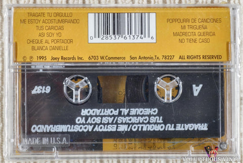 Los Aguilares ‎– Me Estoy Acostumbrando cassette tape back cover