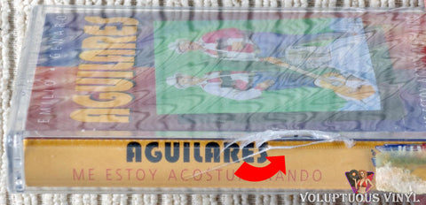 Los Aguilares ‎– Me Estoy Acostumbrando cassette tape spine
