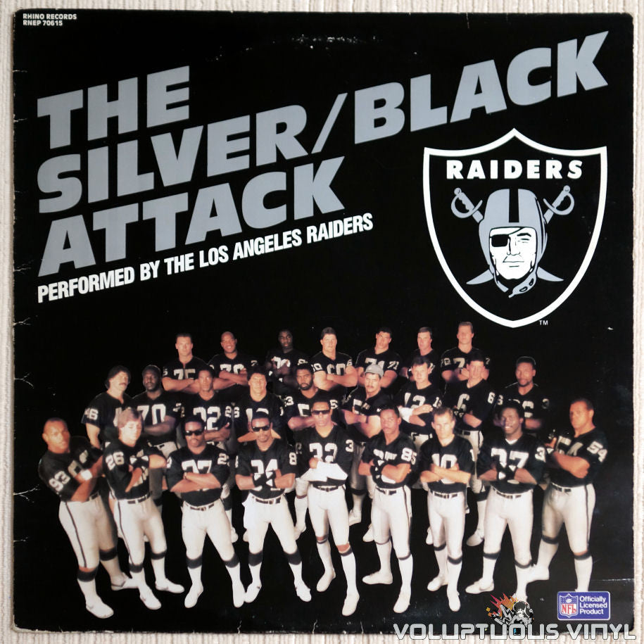 The Los Angeles Raiders ‎– The Silver/Black Attack - Vinyl Record - Front Cover