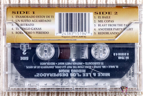 Los Desperadoz ‎– Riding High cassette tape back cover